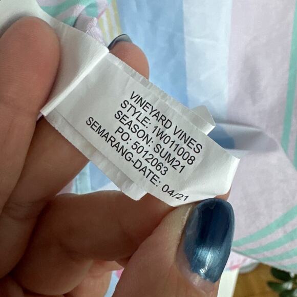 Vineyard Vines Striped Whale Button Down Short Sleeve Shirt, 100% Cotton,Size XL - Picture 5 of 7